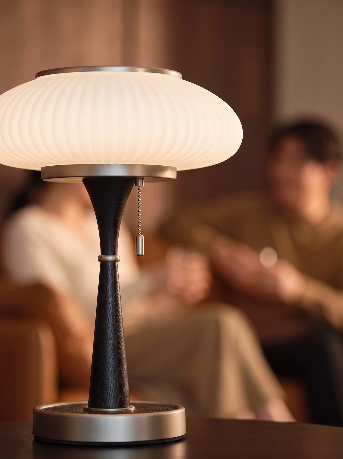 Brontea lamp close up at a low angle