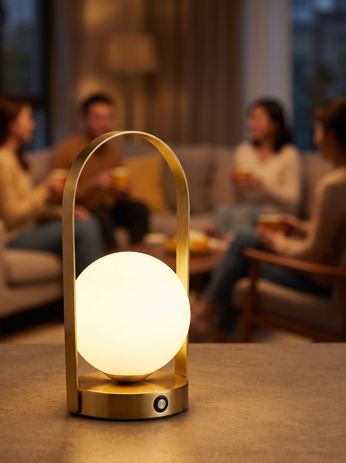 Cindor lamp close up at a low angle