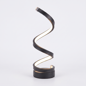 Leto spiral LED table lamp on a white background