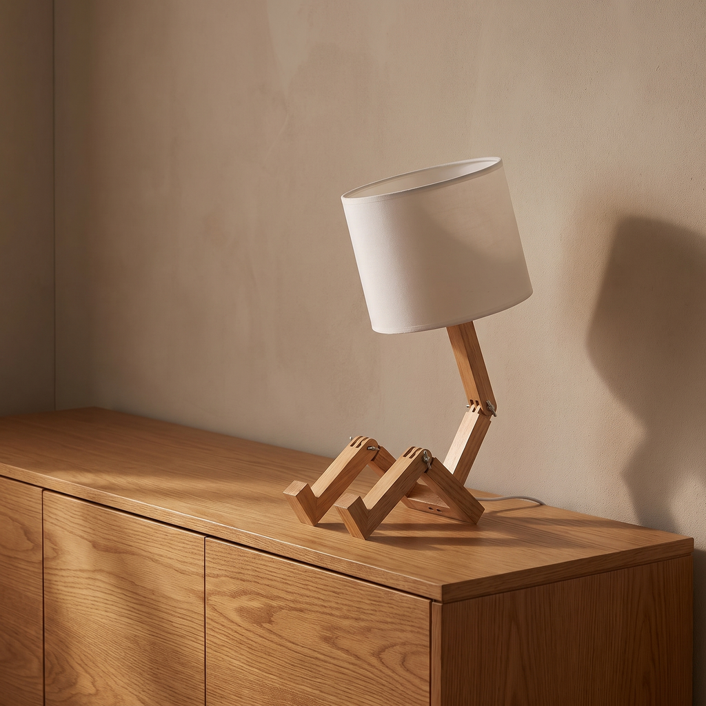 Rilna lamp on an oak console