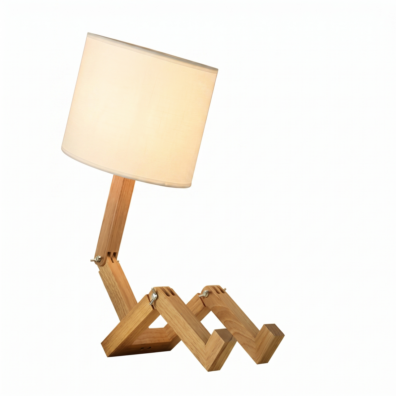Rilna wooden table lamp on a white background