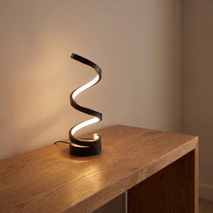 Leto lamp on an oak console