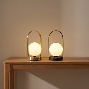 Cindor lamp on an oak console