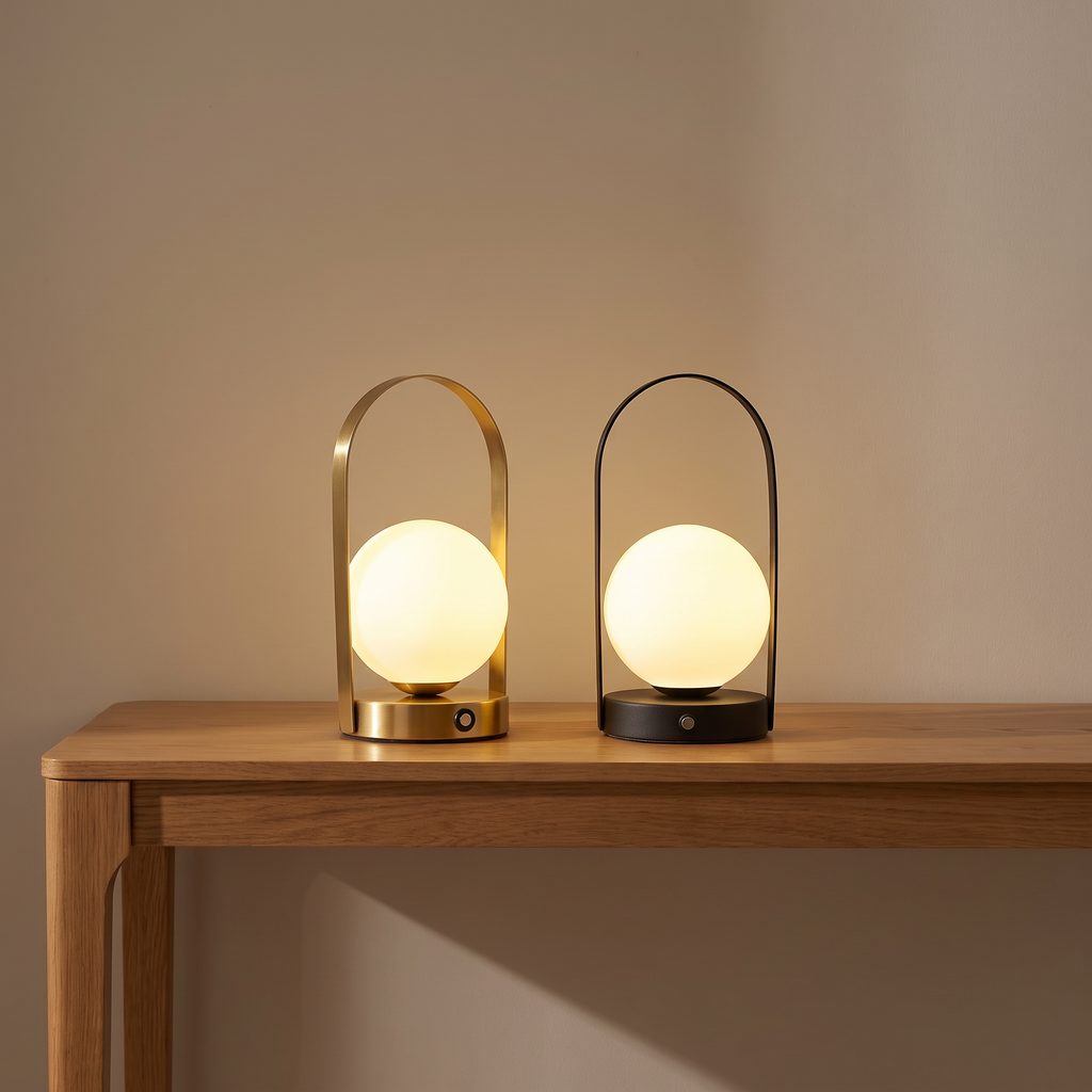 Cindor lamp on an oak console