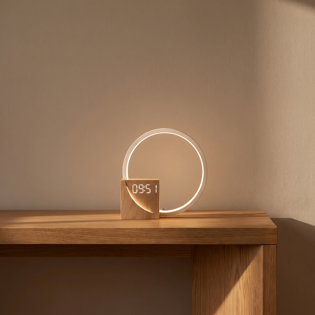 Lunara lamp on an oak console