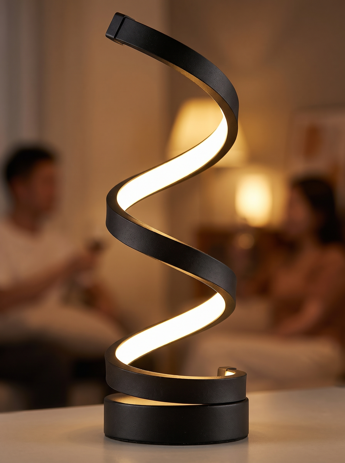 Leto lamp close up in a warm interior