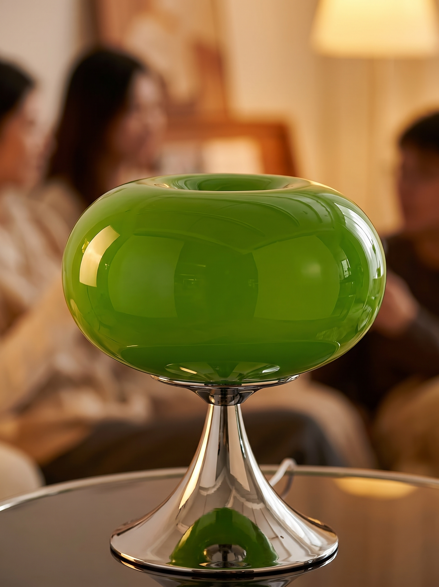Louna lamp close up at a low angle